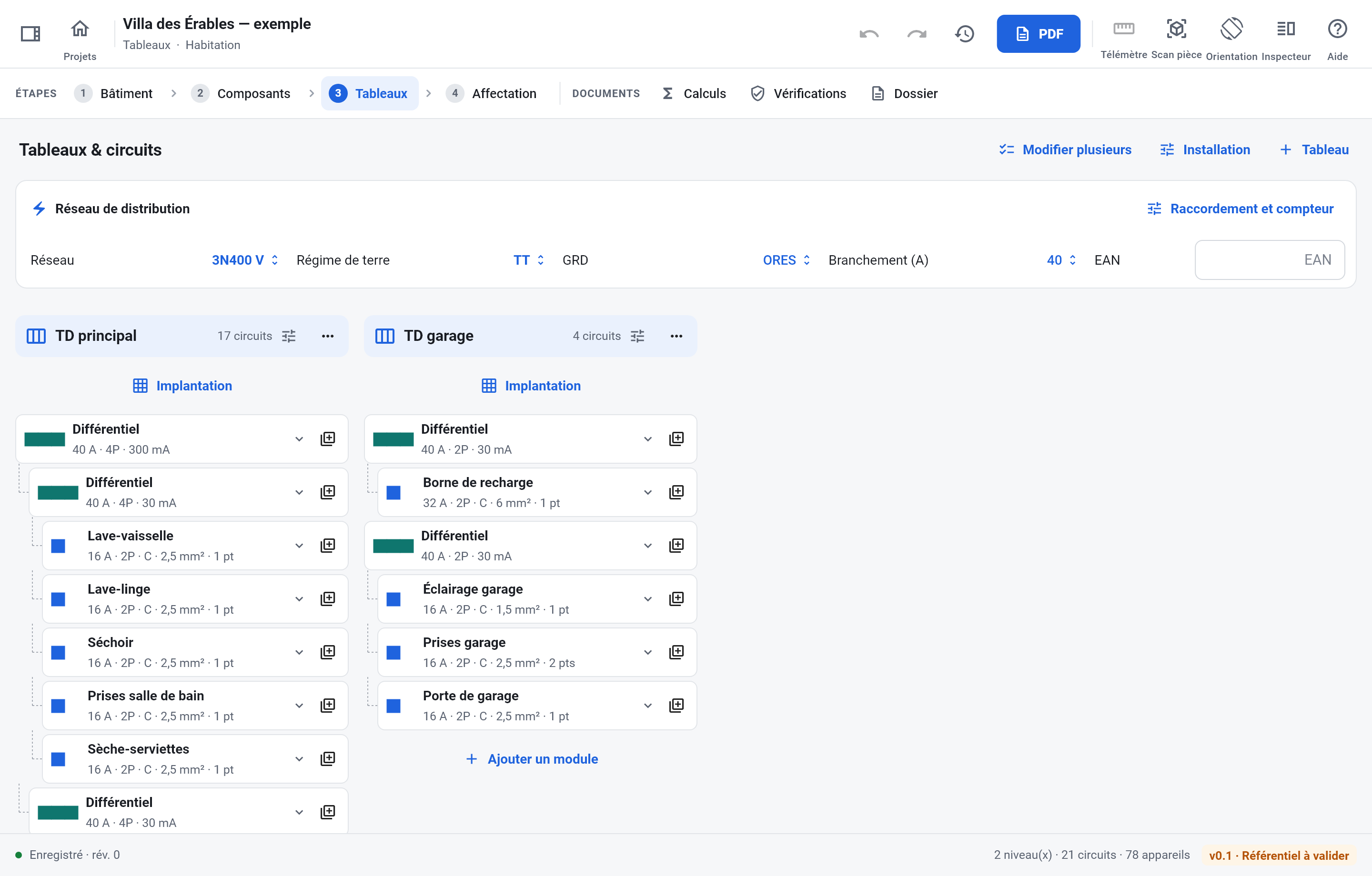 ES Schémas at step 3, Boards.